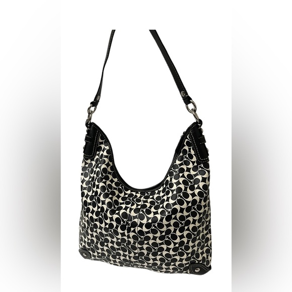 🖤Authentic COACH Signature C Purse (Black/White) - Picture 7 of 14